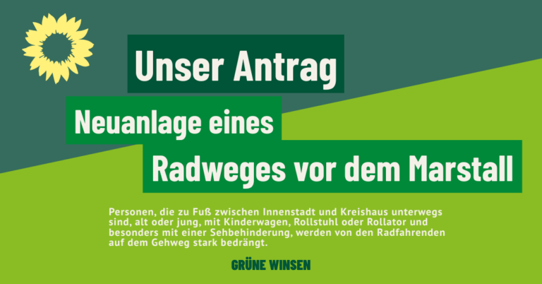 Mehr Sicherheit und mehr Platz für alle: Grüne beantragen Sanierung des Fahrradwegs am Marstall